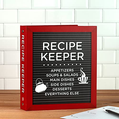 Small Recipe Binder - Recipe Keeper (Letterboard) - Write In Your Own Recipes