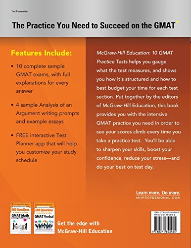 McGraw-Hill Education 10 GMAT Practice Tests