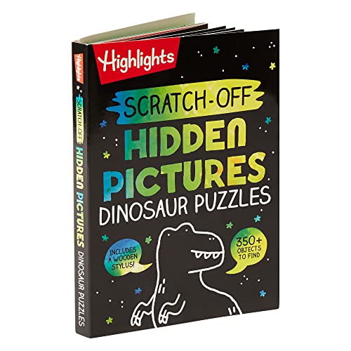 Scratch-Off Hidden Pictures Dinosaur Puzzles: Scratch-Off Hidden Pictures Dinosaur Puzzles (Highlights Scratch-Off Activity Bo oks) 64-Page Dinosaur Activity Book with Scratch Art for Kids