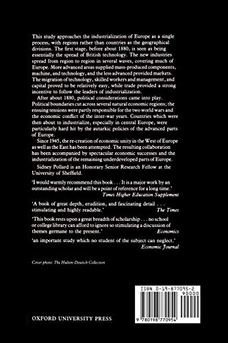 Peaceful Conquest: The Industrialization of Europe, 1760-1970