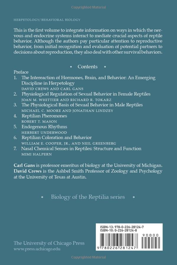 Hormones, Brain, and Behavior (Volume 18) (Biology of the Reptilia Series)