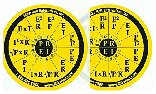 2020 Mike Holt's NEC Tabs (Color Coded) with 2 Ohm's Law Stickers and Electrical Equations Poster - 2020 Edition