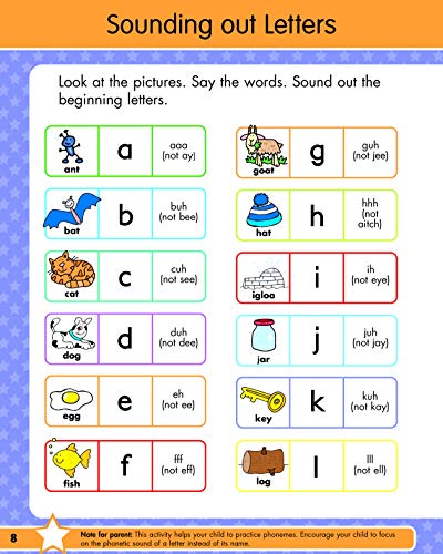 Phonics Workbook for Ages 4-7 with 75+ Activities, Letter Sounds, Letter Blends, Rhyming Words, Vowels and Consonants, Prefixes and Suffixes, Conforms to Common Core Standards (Gold Stars Series)