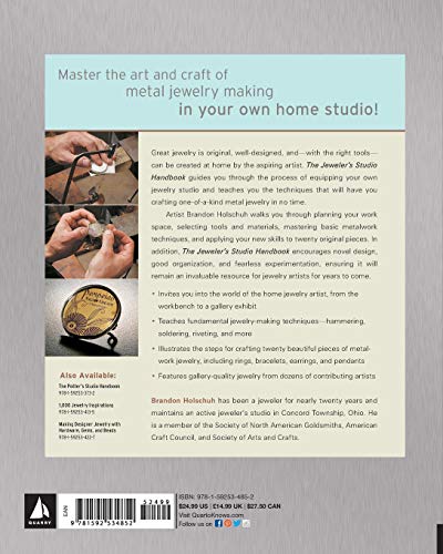 The Jeweler's Studio Handbook: Traditional and Contemporary Techniques for Working with Metal and Mixed Media Materials (Volume 9) (Studio Handbook Series, 9)