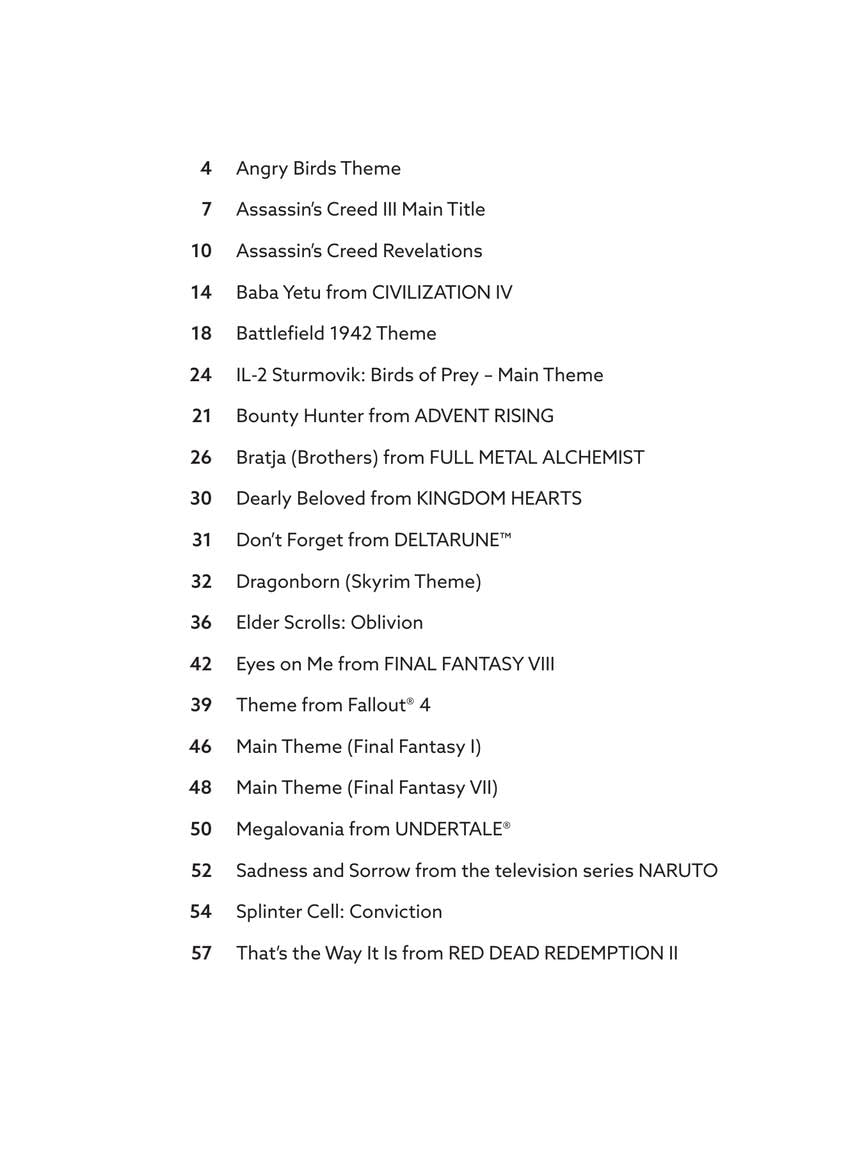 Video Game Music for Guitar  20 Game Themes for Easy Guitar with Notes, TAB and Chord Diagrams  Easy Guitar Songbook Sheet Music Collection for Gamers and Students