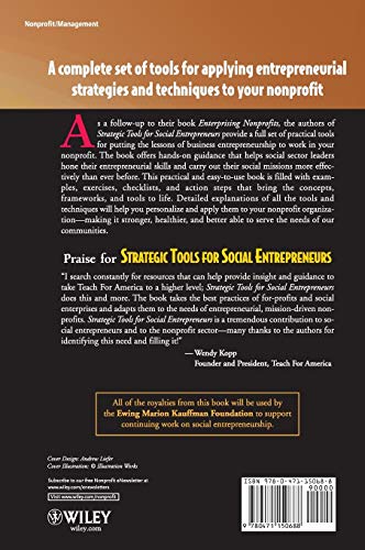 Strategic Tools for Social Entrepreneurs: Enhancing the Performance of Your Enterprising Nonprofit