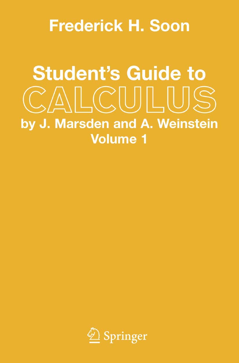Student's Guide to Calculus, Vol. 1