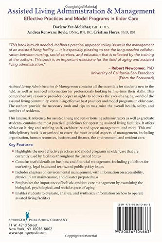 Assisted Living Administration and Management: Effective Practices and Model Programs in Elder Care