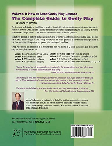 The Complete Guide to Godly Play: Volume 1: How To Lead Godly Play Lessons [An imaginative method for presenting scripture stories to children] — back cover