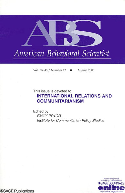International Relations and Communitarianism (American Behavioral Scientist)