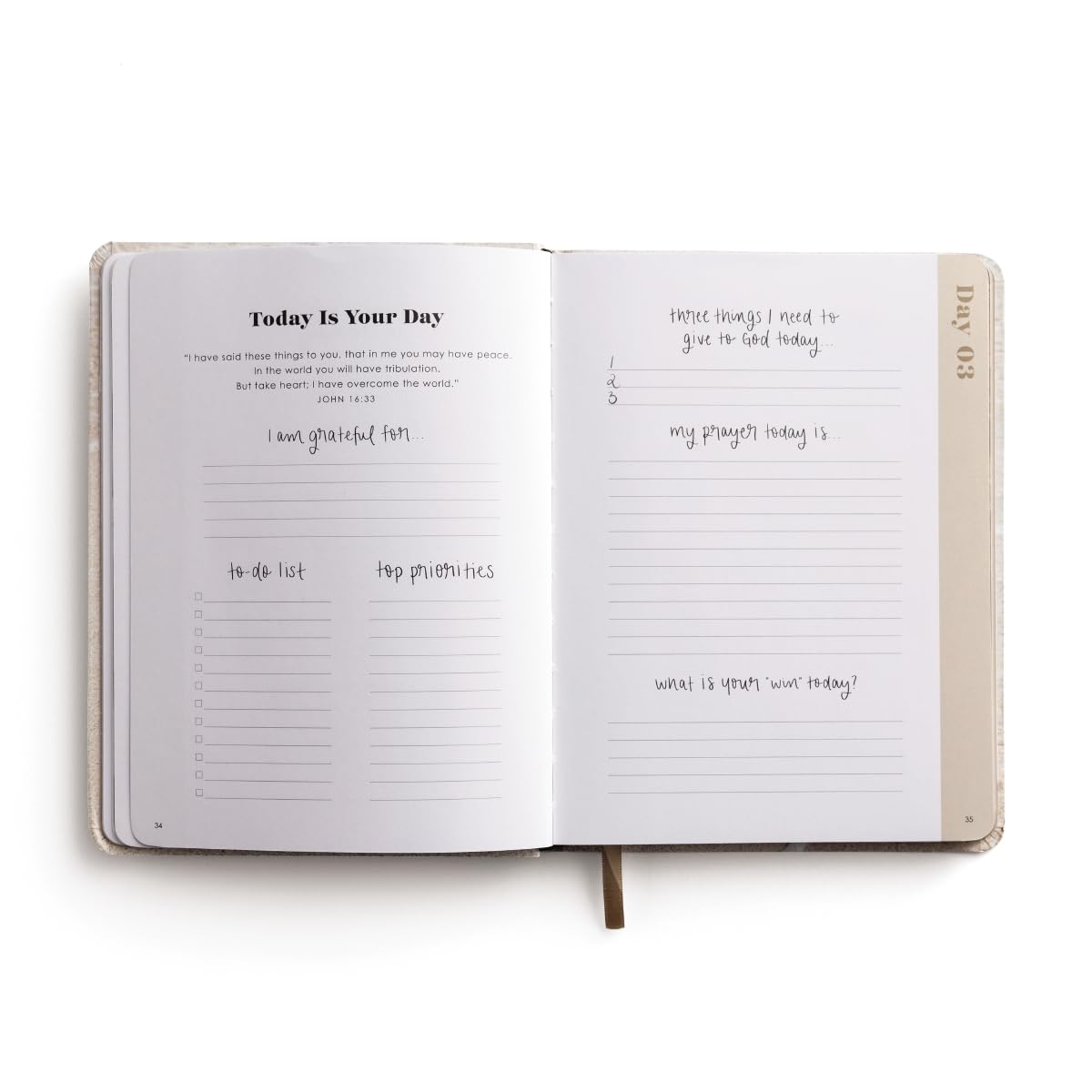 Inspirational Productivity Journal: You Are Strong and Courageous
