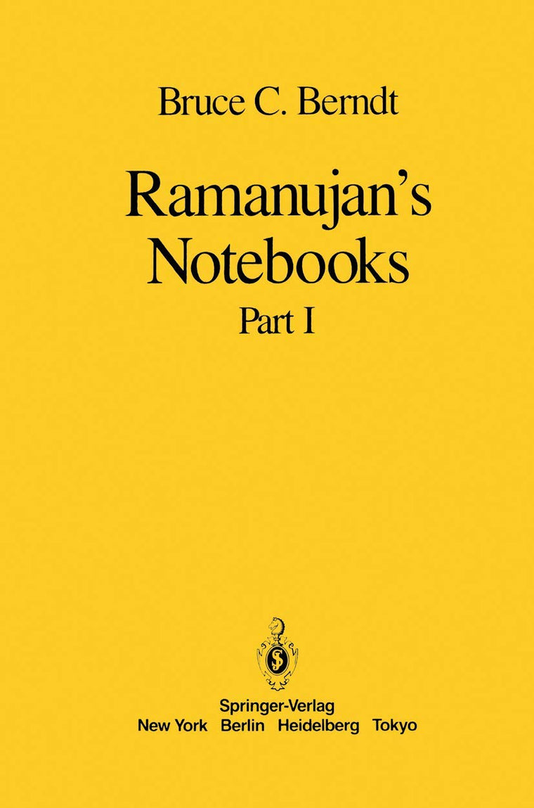 Ramanujans Notebooks: Part I