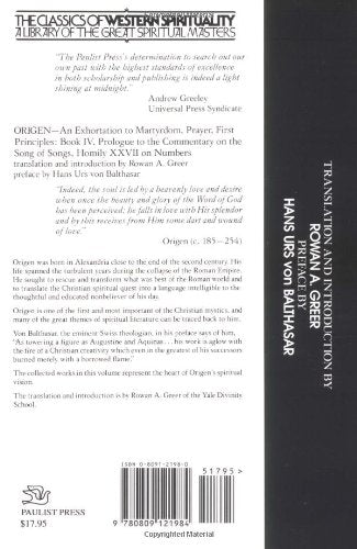 Origen: An Exhortation to Martyrdom, Prayer, and Selected Works