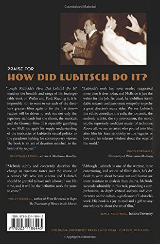 How Did Lubitsch Do It? — back cover
