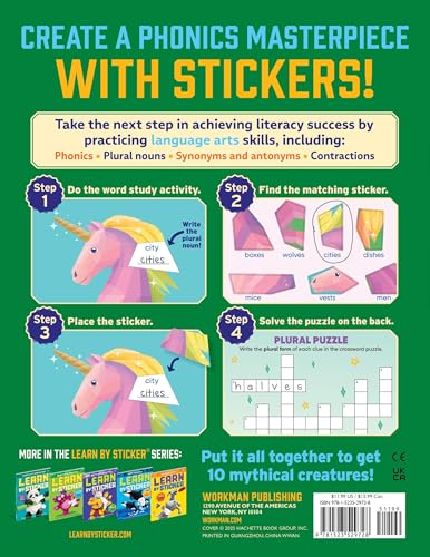 Learn by Sticker: Word Study: Use Phonics to Create 10 Mythical Creatures! (Learn by Sticker, 5)