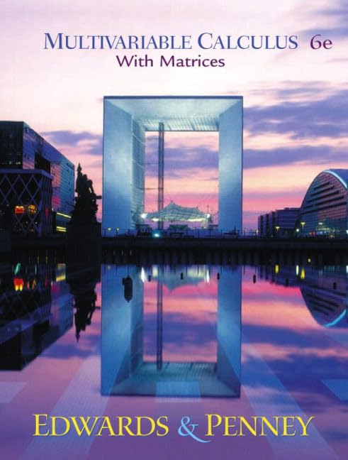 Multivariable Calculus with Matrices (6th Edition)