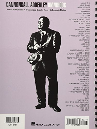 Cannonball Adderley - Omnibook: For E-flat Instruments