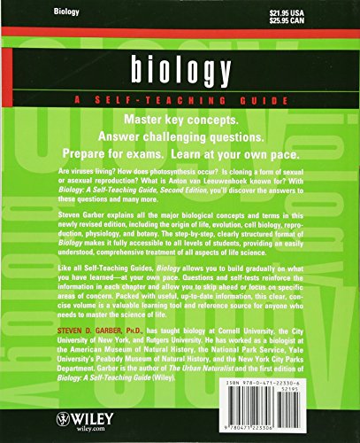 Biology: A Self-Teaching Guide, 2nd edition by Garber, Steve
