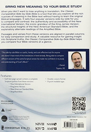 NIV, KJV, NASB, Amplified, Classic Comparative Parallel Bible, Hardcover: The Worlds Bestselling Bible Paired with Three Classic Versions