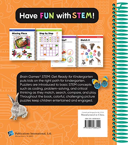 Brain Games STEM - Get Ready for Kindergarten: Picture Puzzles for Growing Minds (Workbook)