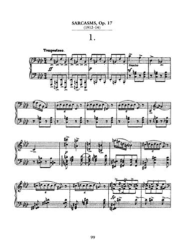 Sarcasms, Visions Fugitives and Other Short Works for Piano (Dover Classical Piano Music)