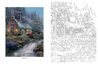 Posh Adult Coloring Book: Thomas Kinkade Peaceful Moments (P