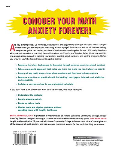 Arithmetic and Algebra Again: Leaving Math Anxiety Behind Forever