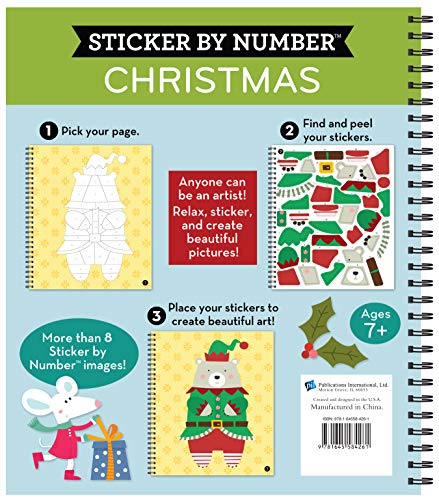 Brain Games - Sticker by Number: Christmas (Bus Cover)