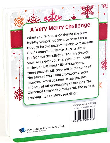 Brain Games - To Go - Christmas Puzzles (Pocket Size / Stocking Stuffer)
