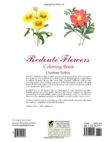 Redout Flowers Coloring Book (Dover Flower Coloring Books)