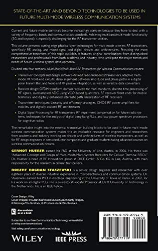 Multi-Mode / Multi-Band RF Transceivers for Wireless Communications: Advanced Techniques, Architectures, and Trends — back cover