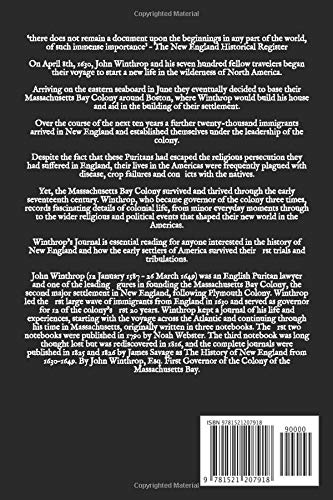 Winthrops Journal, History of New England, 1630-1649: Volume 1