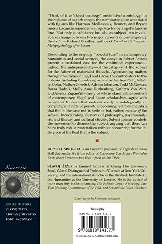 Subject Lessons: Hegel, Lacan, and the Future of Materialism