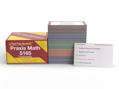 Praxis Math 5165 Study Cards: Praxis Mathematics Test Prep and Practice Test Questions [Full Color Cards]