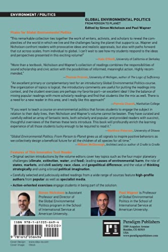 Global Environmental Politics: From Person to Planet