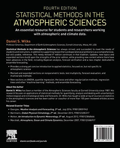 Statistical Methods in the Atmospheric Sciences