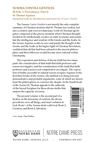Summa Contra Gentiles: Book Three: Providence: Part II