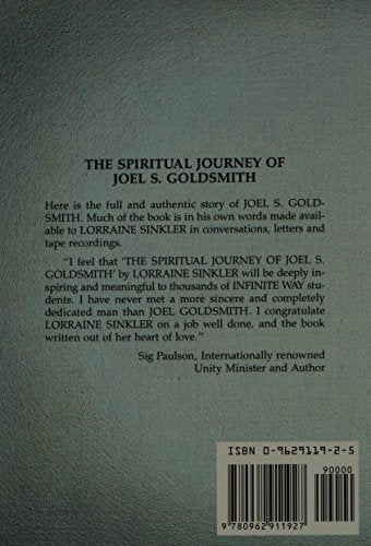 The Spiritual Journey of Joel S. Goldsmith — back cover
