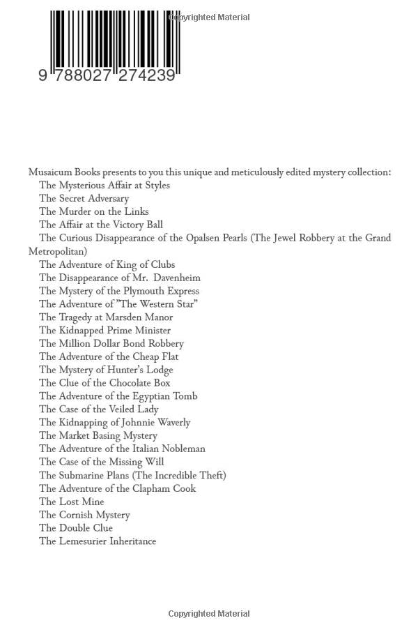 The Collected Works of Agatha Christie: The Mysterious Affair at Styles, The Secret Adversary, The Murder on the Links, The Cornish Mystery, Hercule Poirots Cases