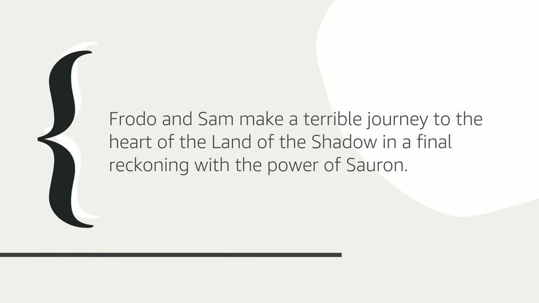 The Return Of The King: Being theThird Part of the Lord of the Rings — back cover