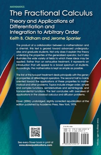 The Fractional Calculus: Theory and Applications of Differentiation and Integration to Arbitrary Order (Dover Books on Mathematics)