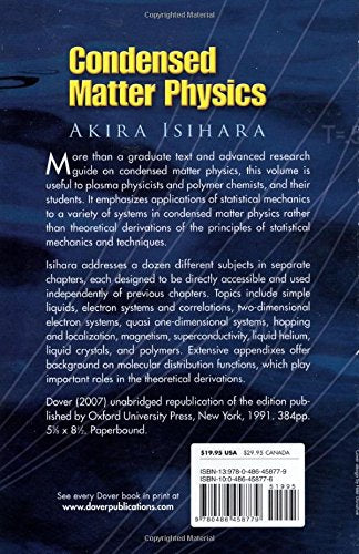 Condensed Matter Physics (Dover Books on Physics)