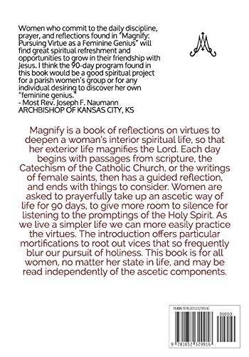 Magnify: pursuing virtue as a feminine genius — back cover