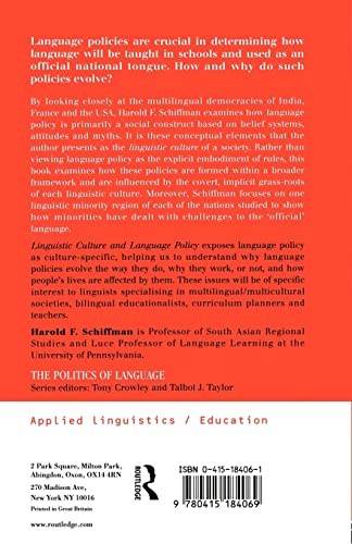 Linguistic Culture and Language Policy (The Politics of Language)