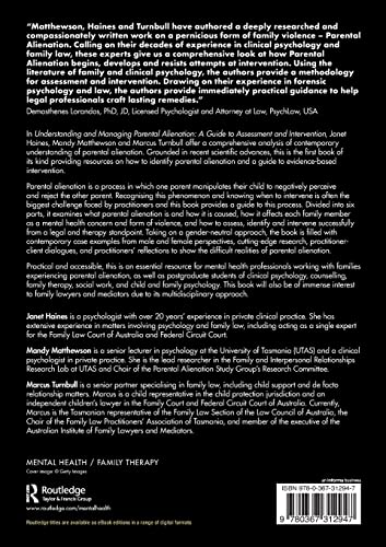 Understanding and Managing Parental Alienation: A Guide to Assessment and Intervention
