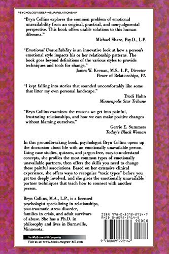 Emotional Unavailability : Recognizing It, Understanding It, and Avoiding Its Trap