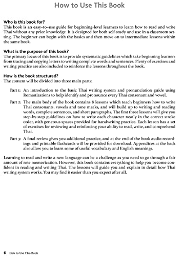 Reading & Writing Thai: A Workbook for Self-Study: A Beginner's Guide to the Thai Alphabet and Pronunciation (Free Online Audio and Printable Flash Cards)