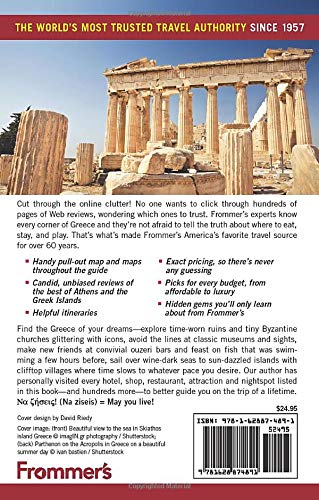 Frommer's Athens and the Greek Islands (Complete Guide) — back cover
