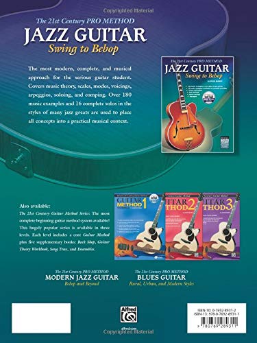 The 21st Century Pro Method: Jazz Guitar -- Swing to Bebop, Book & Online Audio — back cover