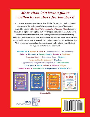 The GIANT Encyclopedia of Lesson Plans for Children 3 to 6: More Than 250 Lesson Plans Created by Teachers for Teachers